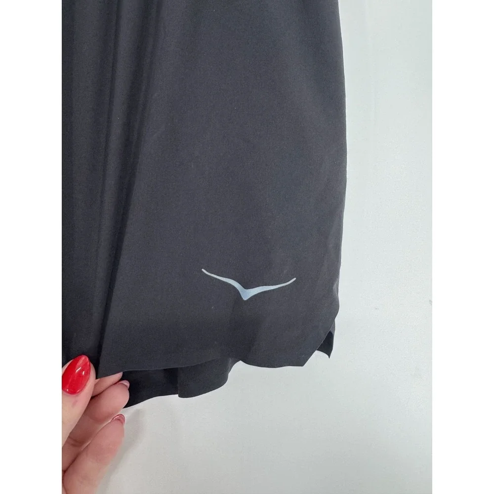 Hoka One One Running Shorts Womens Small Lined Drawstring Waist Athletic Black